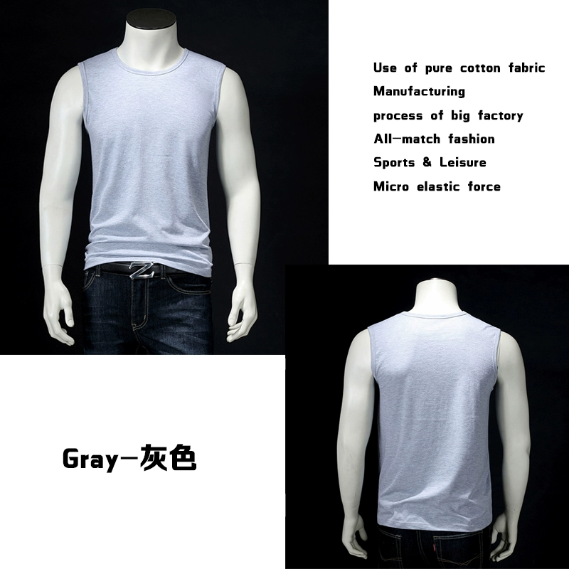 Áo thun không tay nam cotton thể thao Áo len mùa hè chất béo mồ hôi cộng với phân bón XL đáy áo rộng vai vest - Áo vest cotton ao ba lo nam
