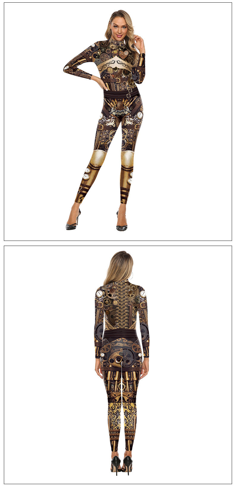 Боди/брюки women's snake print skinny casual jumpsuit女装紧身休闲连体裤