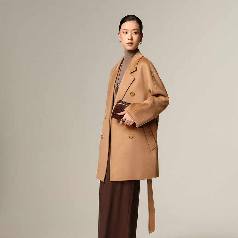 Wk13.8 Micron Small Cashmere Social Card Original Product 801 Short Coat for Women G27018 Wk13.8 Micron Small Cashmere Social Card Original Product 801 Short Coat for Women G27018