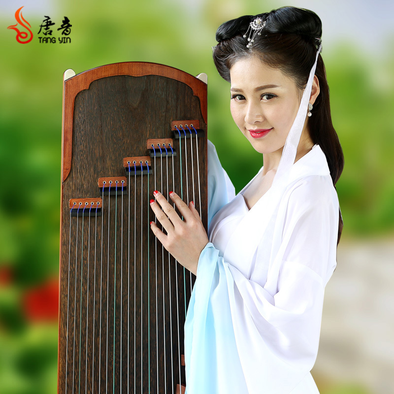 Tangyin mahogany five-section Guzheng Nanmu bamboo back pattern Guzheng beginners start professional performance send a full set of accessories