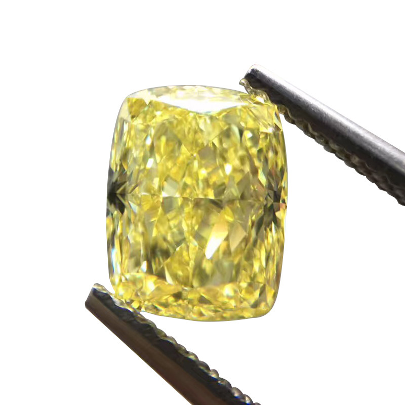 Color drill Yellow Diamond cushion Type 2 Clay FancyIntense Yellow color Yellow vs2 net degree GIA certificate-Taobao