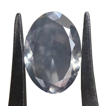 Fancy gray diamond elliptic 8 31 karat FancyDarkBluishGary dark color gray-blue camp GIA certificate