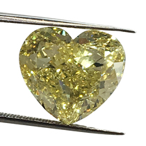 Fancy yellow diamond heart 10 03 karat FancyBrownishYellow lottery yellow brown GIA certificate