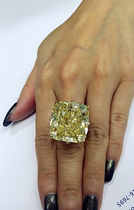 Diamond Naked Diamond Diamond GIA 50 02ct FY Yan natural Chinese color yellow diamond ring