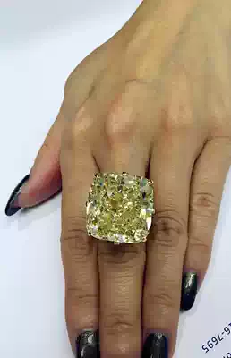 Diamond Naked Diamond Diamond GIA 50 02ct FY Yan natural Chinese color yellow diamond ring