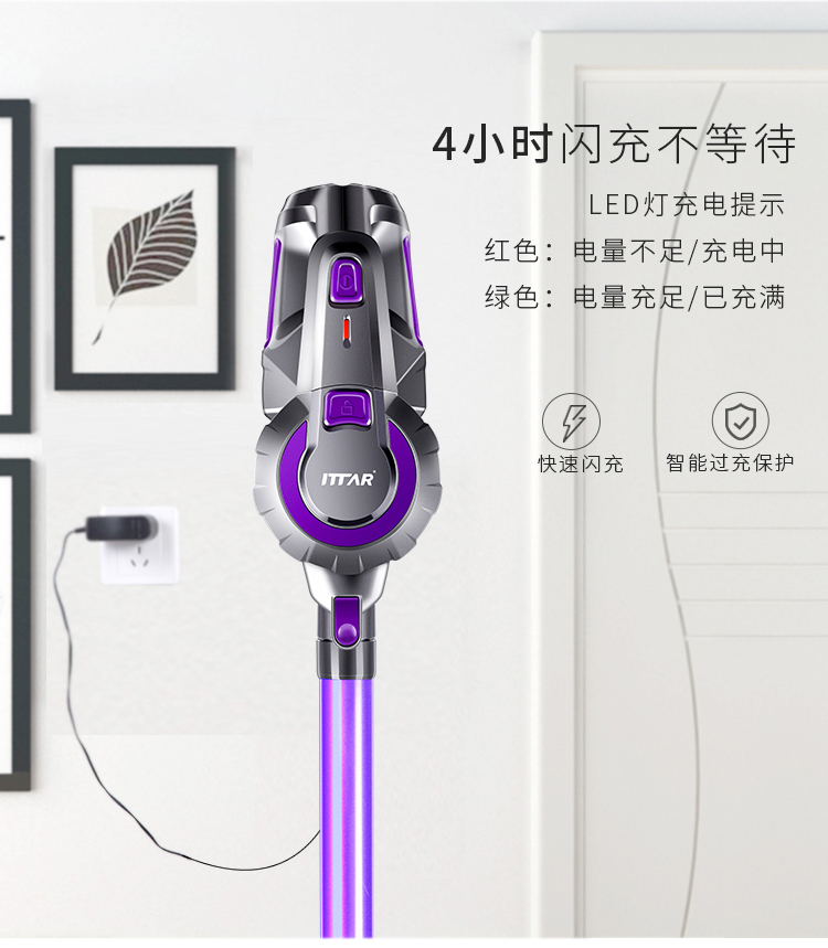 Máy hút bụi không dây gia đình nhỏ cầm tay mạnh mẽ sạc điện mạnh mẽ không dây ngoài pin lithium - Máy hút bụi máy hút bụi công suất lớn