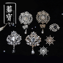 DIY ornaments 100 hitch pearls inlaid with gold silver chests plethora brooch loretta baroque retro material