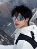Mountaineering and Cycling Glasses, Personalized One-Piece Large-Frame Sunglasses, Women's Ski Goggles, Windproof and Sun-Protective Sunglasses, Men's Large Face