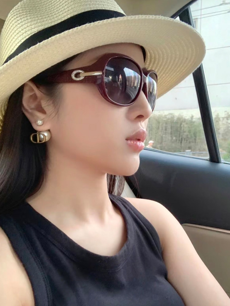 2026 New Polarized Sunglasses for Women, Fashionable and Trendy, Anti-Uv Sunglasses for Women, Large Frame, Round Face, Stylish Mom Glasses