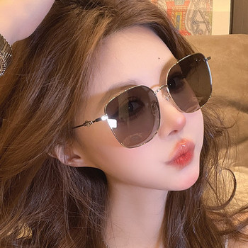 2025 New Large-Frame Trendy Slimming Sunglasses, Uv Protection, Retro Metal Glasses, Polarized Sunglasses for Women