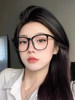 No-Makeup Color-Changing Blue Light Blocking Glasses for Women, Large Frame, Face-Slimming, Ready-Made Myopia Glasses, Non-Prescription Glasses, Retro Eyeglass Frames for Men