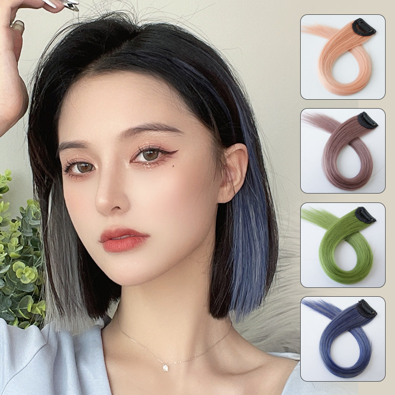 Color Ear Hanging Dye Hair Piece Short Hair Wig Piece Progressively Layer Wigs Hair Piece Pick Dyeing Wig Strips Short Haircut Short Hair Flaps