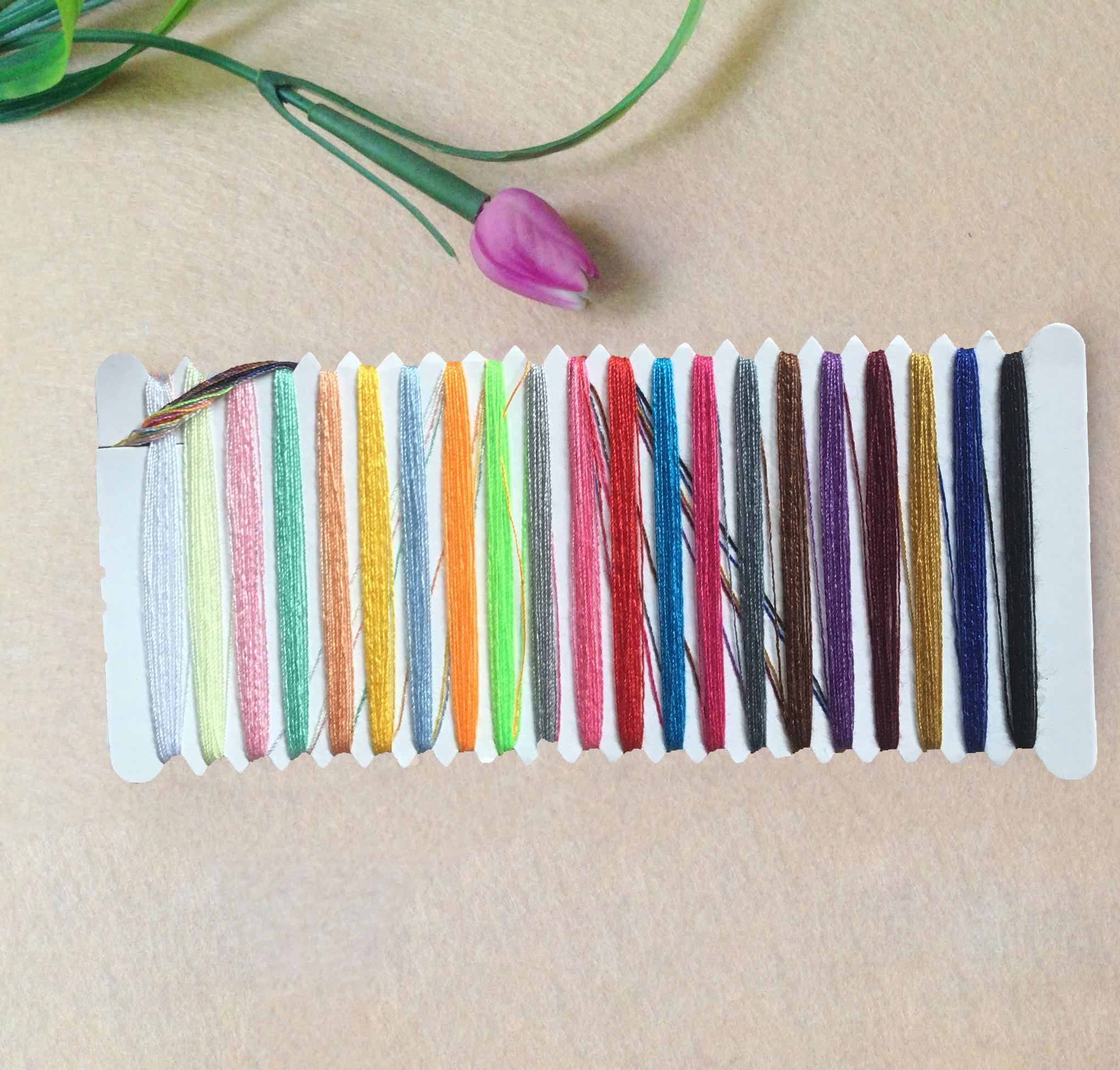 Unwoven handmade line plate 21 color sewing thread plate needle wire box suit Cross embroidered stitch tool without needle