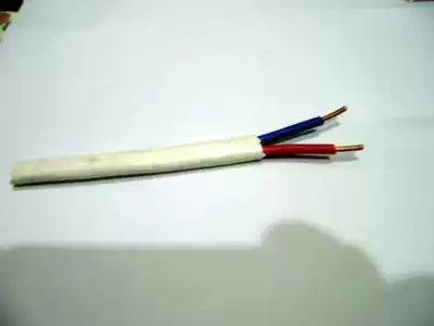 National standard white sheathed hard wire BVVB2times 2 5 2 core 2 5 square flat hard copper wire Pure copper 100 meters