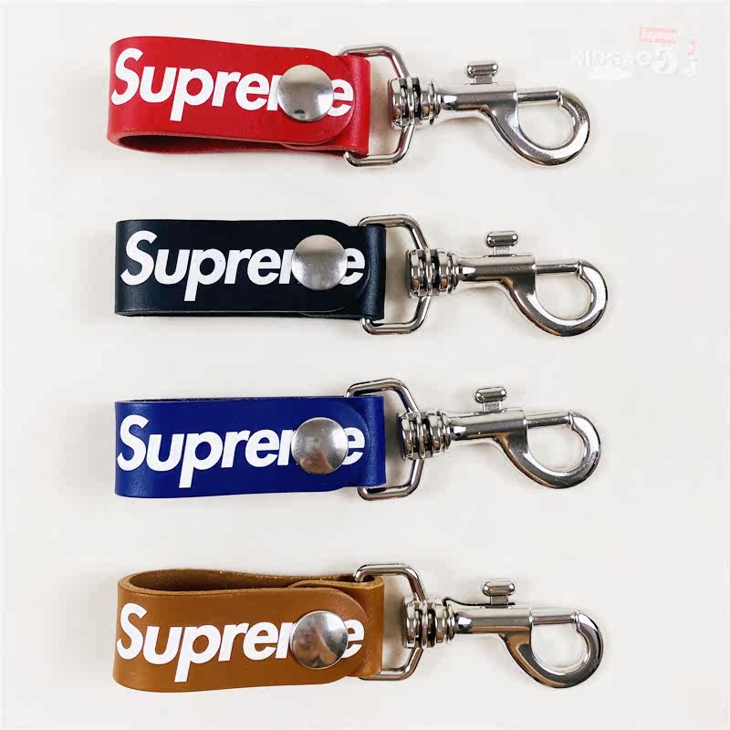 现货Supreme 21SS Leather Key Loop 不锈钢皮质挂件钥匙扣评价- 淘宝网