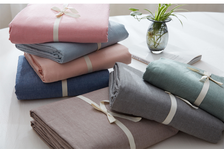 Muji quilt cover đơn mảnh bông kẻ sọc đơn ký túc xá chăn 150 * 200x230m chăn đôi 	chăn phao 5 món