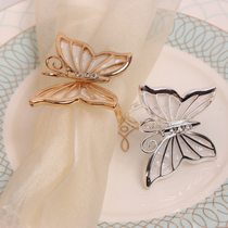 Home model room shell butterfly napkin button napkin ring high-grade jewelry ornaments hotel napkin ring mouth cloth buckle