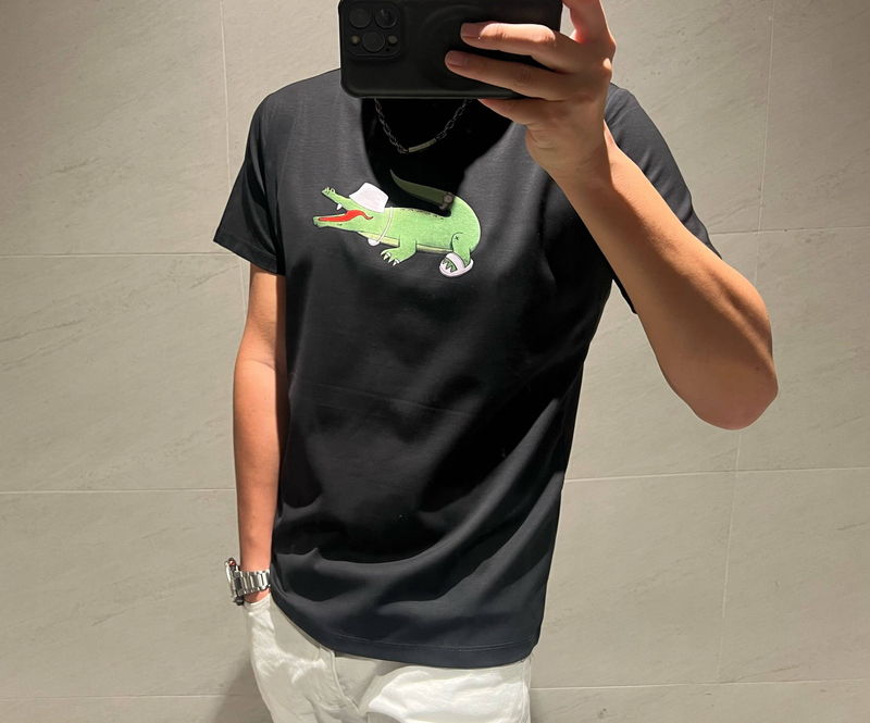 High-End Silk-Like Ice Silk Cotton Base Shirt, Round Neck Short-Sleeve T-Shirt for Men, Fashionable Casual Simple Trendy Brand European Style, Cool and Refreshing High-End Silk-Like Ice Silk Cotton Base Shirt, Round Neck Short-Sleeve T-Shirt for Men, Fashionable Casual Simple Trendy Brand European Style, Cool and Refreshing