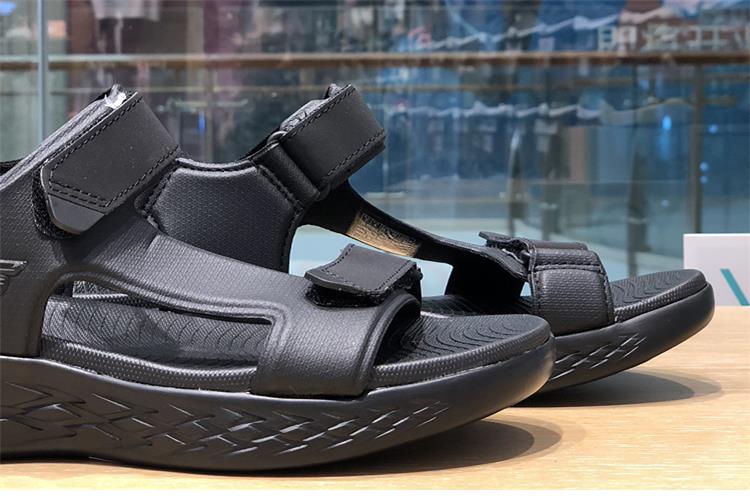 SKECHERS mùa hè của nam giới mới dày dưới Velcro dép lội thể thao giản dị giày bãi biển 55366 dép quai hậu nữ đế cao