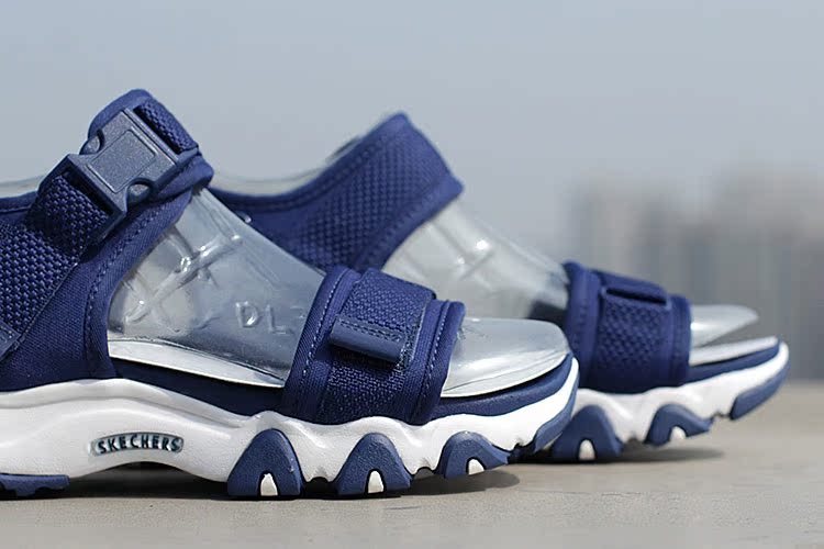 SKECHERS nữ mùa hè giải trí thể thao ngoài trời giày gấu trúc ladies ma thuật dán đáy dày dép bãi biển 88888160 dép bitis nam quai hậu
