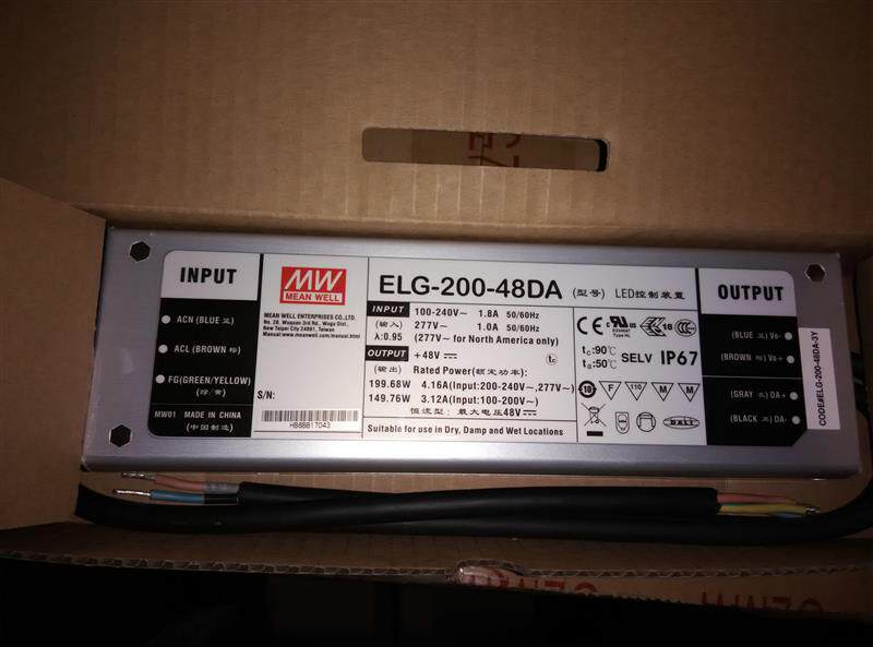 Manufacturer Direct Sale Taiwan Mingwei MEAN WELL Power Supply Original Fake One Lost ten ELG-200-48DA