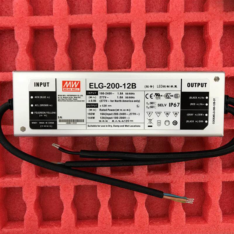 Taiwan Mingwei Power Switching Power Supply ELG-200-12B 192W 12V16A