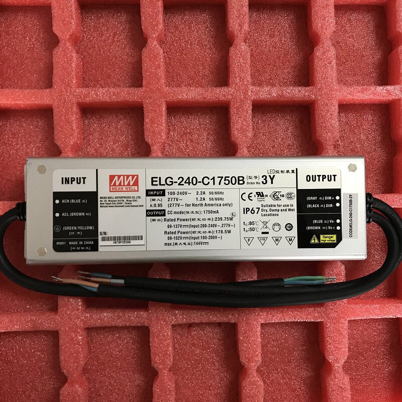 Manufacturer Direct Sale Taiwan Mingwei MEAN WELL Power Supply Original Fake One Lost ten ELG-240-C1750B-3Y