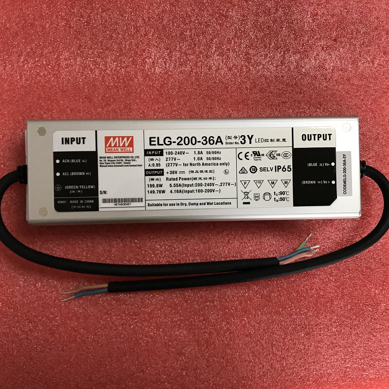 Manufacturer Direct Sale Taiwan Mingwei MEAN WELL Power Supply Original Fake One Lost ten ELG-200-36A