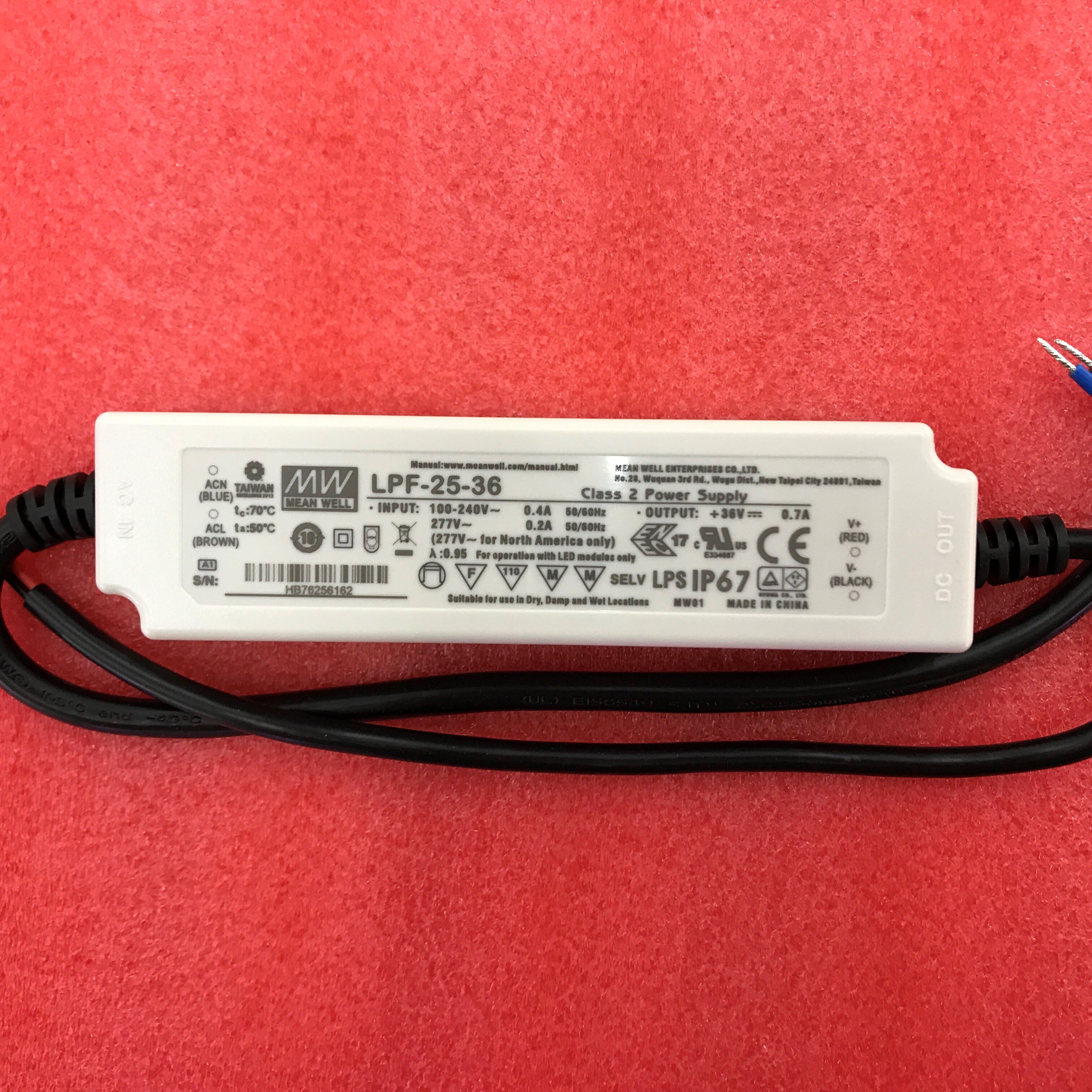 Taiwan MEAN WELL SWITCHING POWER Supply LPF-25-36 25W 36V