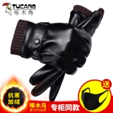 Мужские зимние утепленные удерживающие тепло ветрозащитные водонепроницаемые перчатки