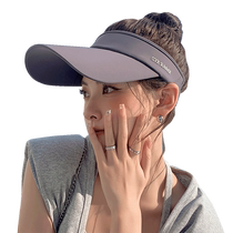Hat Womens Summer Large Brim Peaked Hat Korean Style Outdoor Cycling Sun Protection Hat Sun Shade Anti-UV Hollow Top Sun Hat
