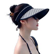 Great Hat Visor Sunscreen Woman Outdoor Sun Protection Ultraviolet Hat Summer Nets Red Grass Chicher Face Empty Top Sun Hat