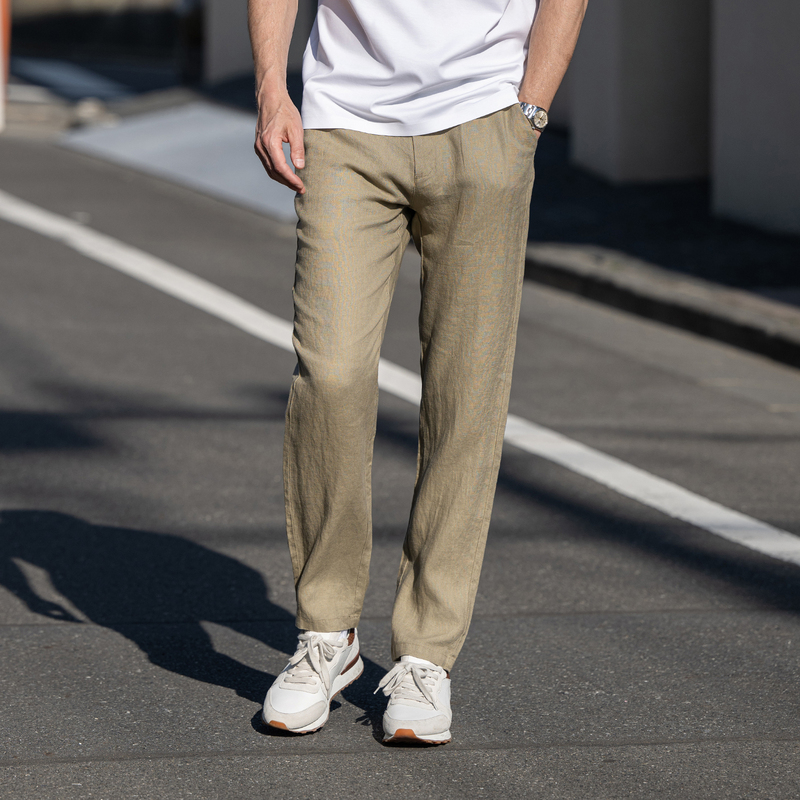 Edot 100% Linen Men's High-End Summer Thin Linen Casual Pants Business Dress Pants Straight Long Trousers Edot 100% Linen Men's High-End Summer Thin Linen Casual Pants Business Dress Pants Straight Long Trousers