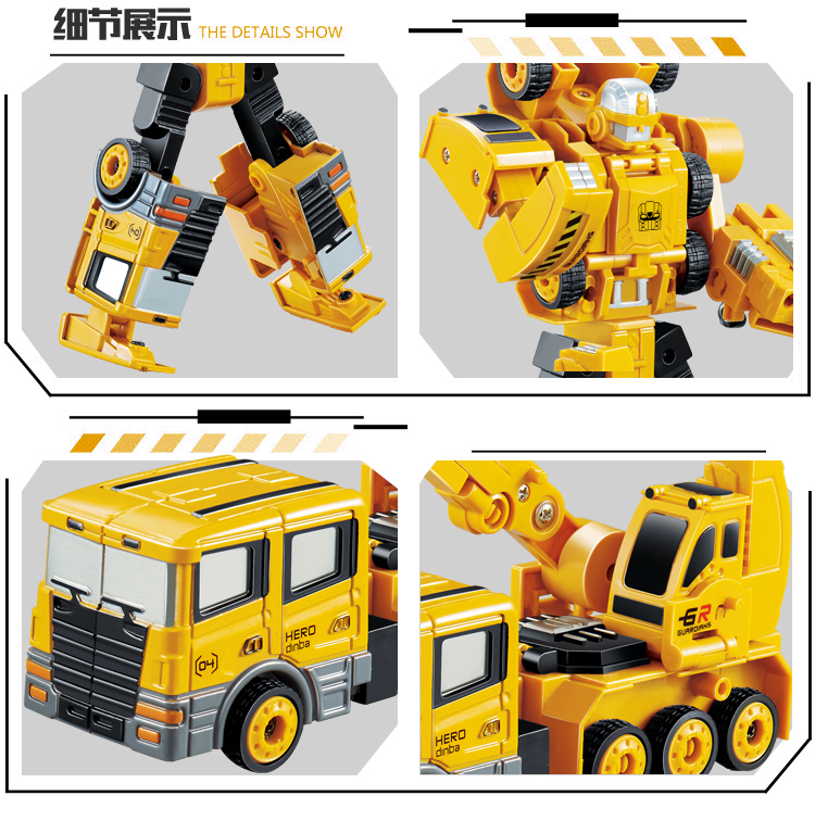 Hợp kim Transformers Xây dựng Xe tải Hercules Fit Auto Man Máy xúc cẩu Robot Mô hình đồ chơi Nam - Gundam / Mech Model / Robot / Transformers mô hình gundam build divers