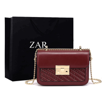 Hong Kong small bag 2021 new womens bag mini chain woven check small square bag carry shoulder shoulder crossbody