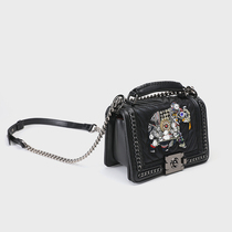Hong Kong 2021 New Chinese style womens bag chain bag Korean version of small fragrant wind crossbody shoulder bag small square bag tide