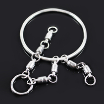 Taiwan Weihu deep-sea stainless steel anti-entangling group double-Peilin rotating ring south oil Xisha fishing bottom equipment accessories