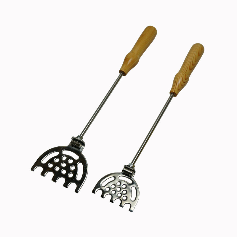 Stainless steel wooden handle bait spatula Shrimp spatula Bait stirrer Sea Diaosho fishing accessories