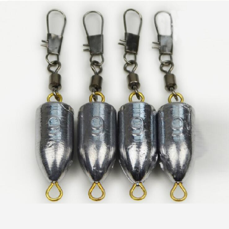 Fishing gear Bullet lead sinker Belt ring rod lead sinker Rock rod fish sinker Double ring lead sinker Fishing counterweight sinker