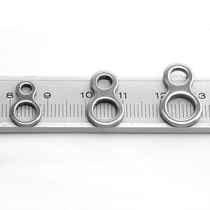 Cammeisia double circle flatten reinforced double ring connector false bait link lead link ring fish hook link ring