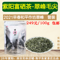2021 new tea Shaanxi Ankang Ziyang selenium-enriched Artemisia sparse green tea Maojian-early spring Peace Workshop Cuifeng 100g