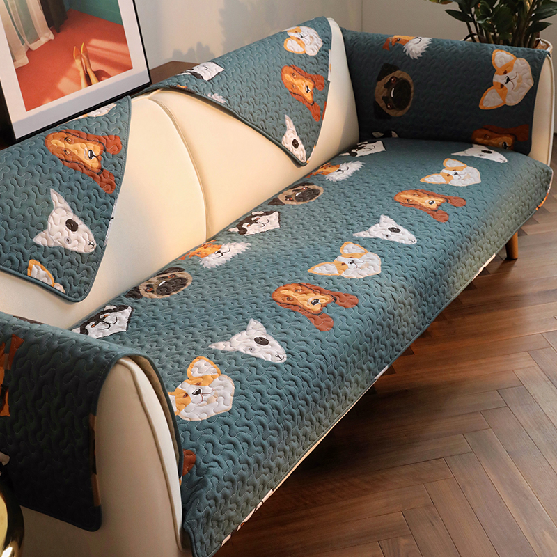 Pet Cartoon Cute Sofa Cushion Full Cotton Fabric Non-slip Sofa Cover Towels Universal Customizable