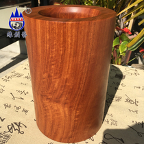 Edge Creative red wood pen holder Myanmar flowers pear solid wood whole wood digging empty big fruit purple sandalwood desk Wenfang Four-treasure pen insert