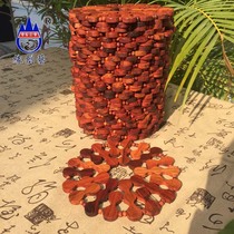 Edge Creatives Myanmar Flowers Pear Thermal Insulation Mat Table Anti-Burn Mat Big Fruit Purple Sandalwood Kitchen Utensils Wood Products Red Wood Pan Mat