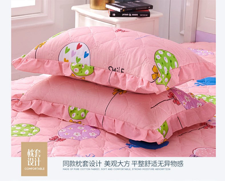 Cộng với bông bedspread bông giường váy trượt Simmons bảo vệ nắp 1,5m giường trải giường 1.8m2 ba Set - Váy Petti 	chân váy giường