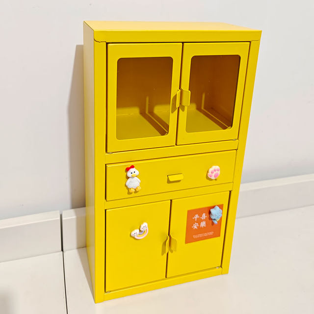 Desktop storage small iron cabinet mini iron cabinet small storage cabinet doll cabinet small furniture small cabinet Kulomi