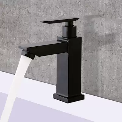 Powder room black faucet single cold sitting balcony washbasin wash basin mop pool household single hole faucet