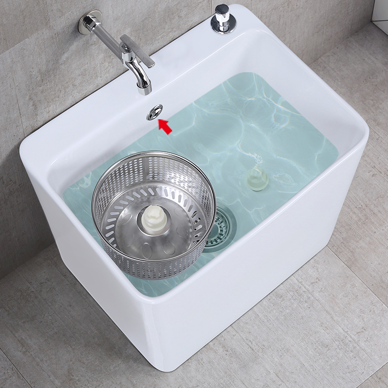 Ceramic Drive Rotary Mop Pool Floor Basin Home Floor Type Mop Pool Balcony Makeup Room Large Size Mop Pool