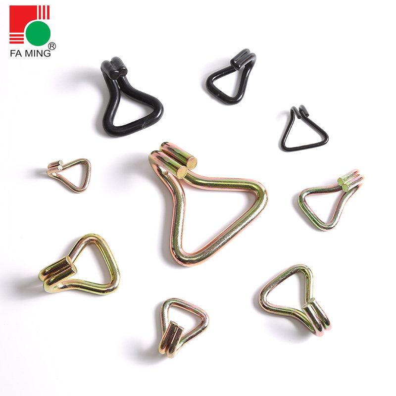 Tensioner hook cargo binding hook iron hook truck cart steel pipe hook double row hook plastic plated color zinc fittings