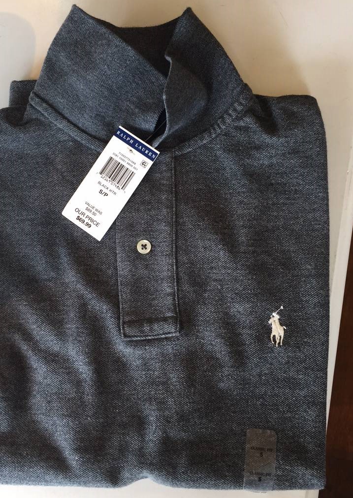 Ngọc trai bông cổ điển nam ngựa polo ralph Lauren ngắn tay t- shirt đích thực tại chỗ